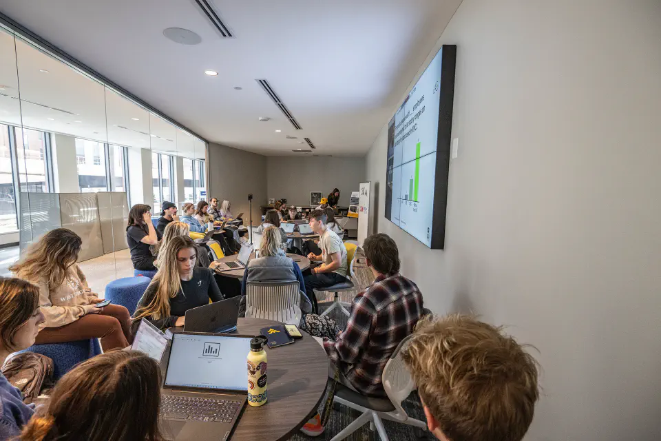 students are in a class